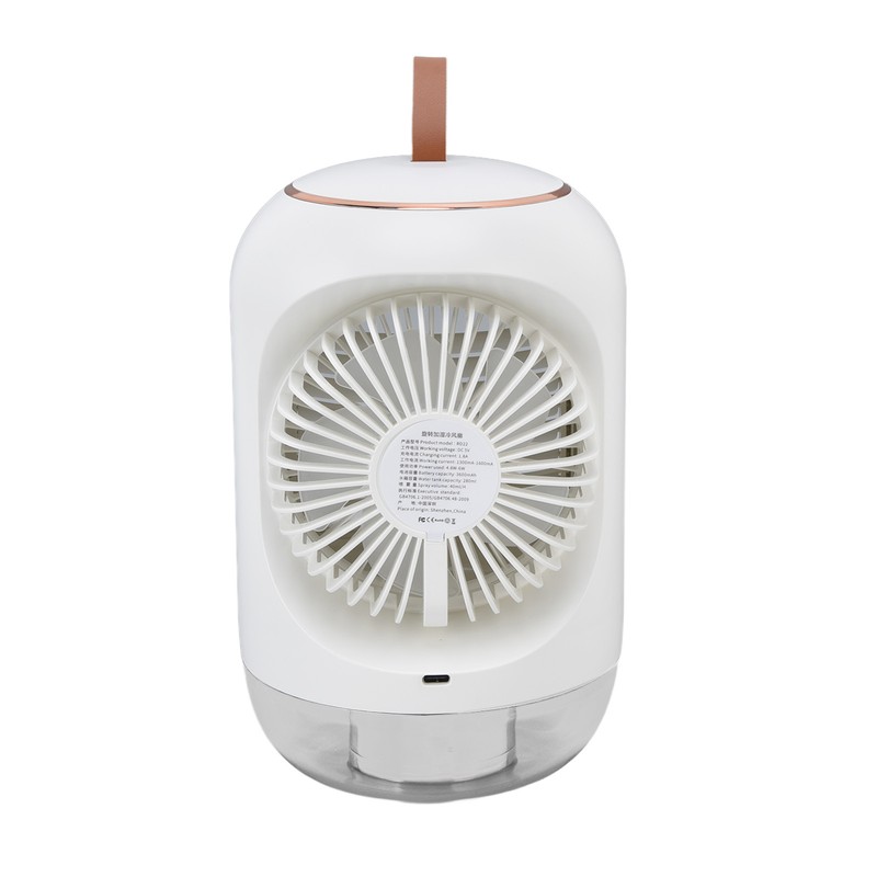 Mini Air Conditioner Humidifier Aromather 3 Gears 5 Blades USB