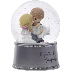Precious Moments Lifetime Of Happiness, Musical Snow Globe, Resin/Glass