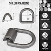 1/2" Heavy Duty Weld-On Forged D Ring with Welding Clips,
