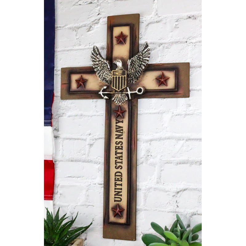 Western Rustic United States Navy with Eagle and Anchor Emblem