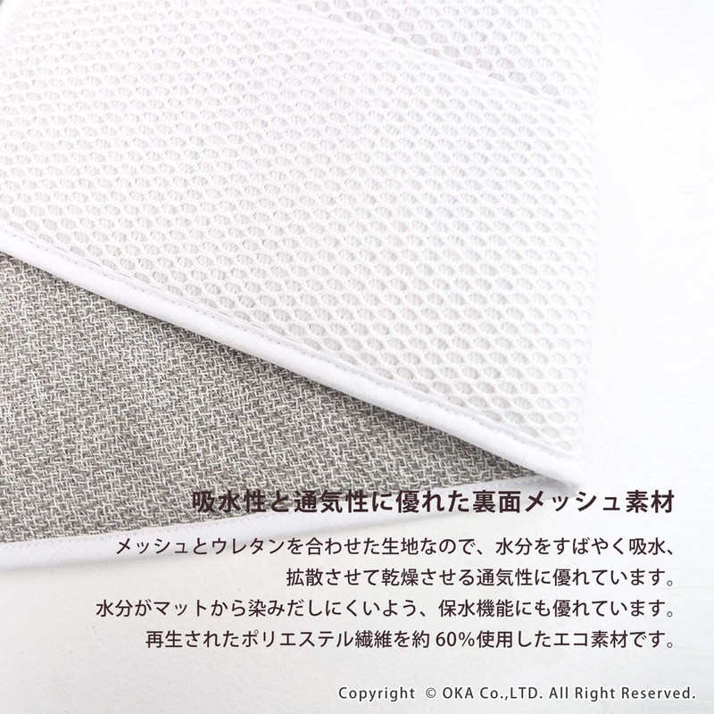 Oka PLYS Base Water Drainage Absorbing Mat, Size M, Approx.