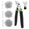 Ruibapa 300 Pcs Hog Rings with Bent Hog Ring Pliers