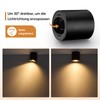 wowatt Pack of 4 Surface-Mounted Spotlights, Black, Surface-Mounted Spotlights with