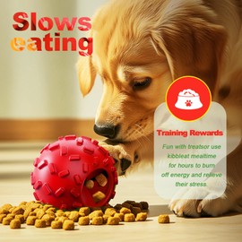 ZHIERDE Treat Dispensing Dog Toys - Puppy Toys,Interactive Dog Toys,Durable Dog Ball Toy，Promotes Slow Eating, Reduces Stress, Perfect for Fetch, Chewing & Training