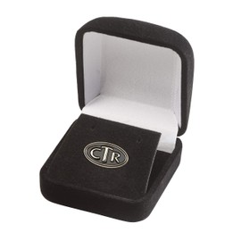 Cherished Moments LDS CTR Oval Tie Tack (Silver Tone)