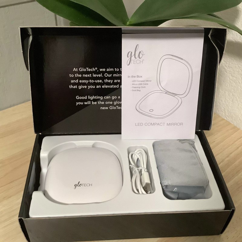 Mirror GLO TECH LED COMPACT Magnifying Small Mirror 1X &