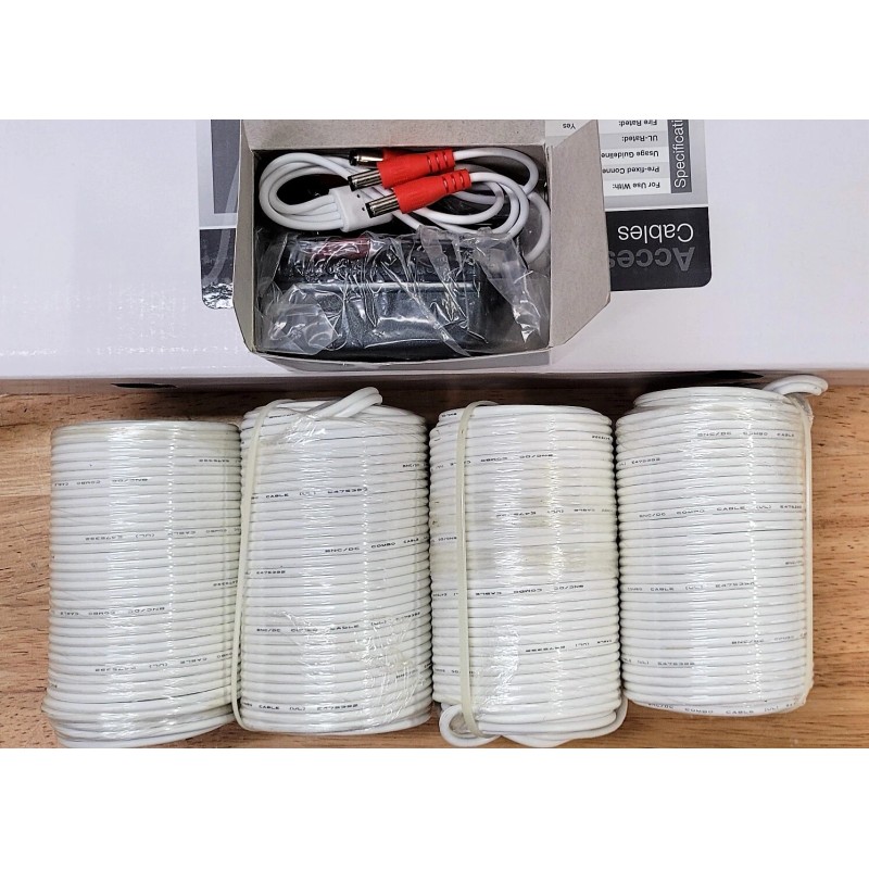 Q-SEE Accessory Pack Cables, Power Splitter (4 Pack 60ft Cables)