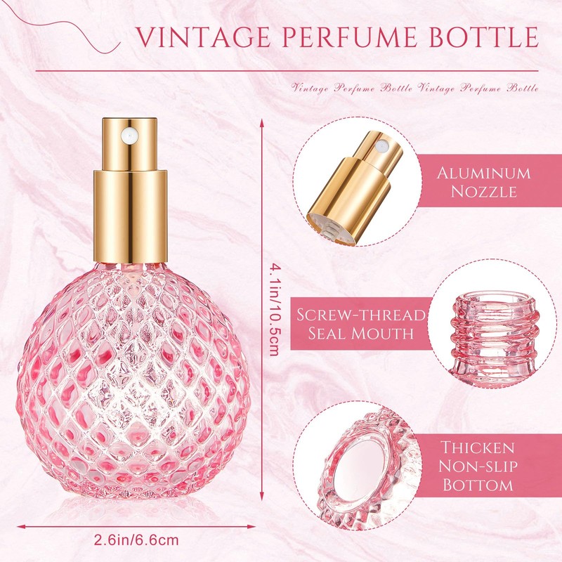 Teenyyou 8 Pack 100ml Glass Perfume Bottles Retro Empty Perfume