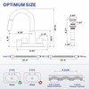 Kablle Bathroom Faucet with Pull Down Sprayer 3 Holes, Brushed