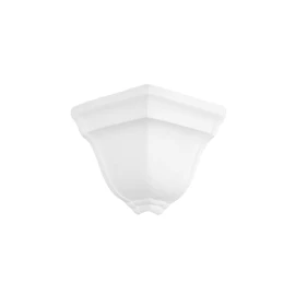 Universal corner and intermediate pieces made of PU - accessories stucco hard and shock-resistant - (E3002-1 - outer corner for strips up to max. 165 mm) elements component ceiling strip