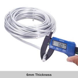 BENECREAT 3 Gauge(6mm) Silver Aluminum Wire 23 Feet Bendable Metal Sculpting Wire for Bonsai Trees, Floral, Skeleton Making, Home Decors and Other Arts Crafts Making