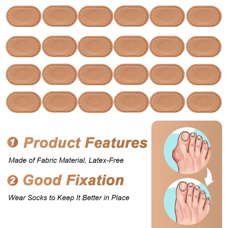 Povihome 48 Count Bunion Cushion Pads, Bunion Foot Protectors for