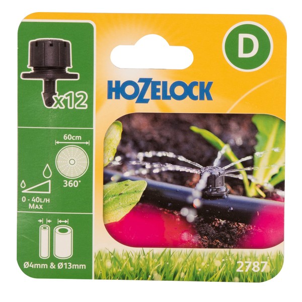 HOZELOCK - Micro Sprinkler Adjustable 360° In-Line, ø 13 mm