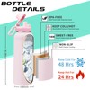 40 oz Insulated Water Bottles with Straw & Auto Chug