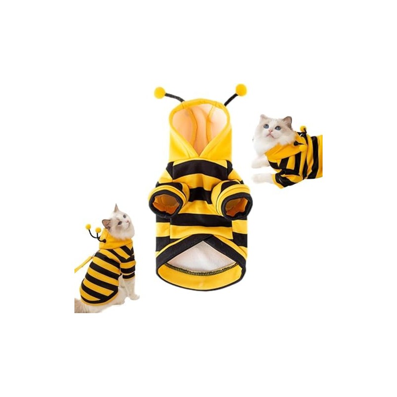 Disfraz abeja para mascota – Suéter polar con capucha, talla