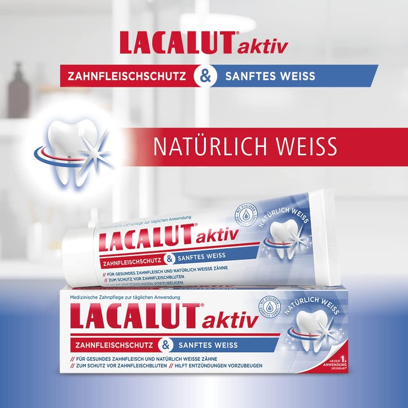 LACALUT Active gum protection and gentle white toothcream, 75 ml