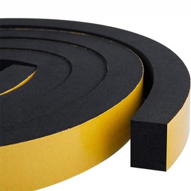The Most Complete Size Gap Tape, High Density Sponge, Draft Prevention, Waterproof, For Doorway, Entryway, Door, Window, Gap Prevention, Width 0.4 x Thickness 0.4 inches (10 mm) x Thickness 0.4 inches
