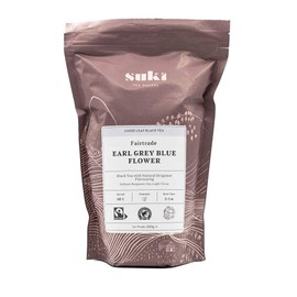 Suki Tea Earl Grey Tea - 500g Pack of Loose Leaf Tea - East African Black Tea Blend with Bergamot, and Cyanus Flower Petals - Classic - Fairtrade - Great Taste - Infuses and Brews in 2-5 Minutes
