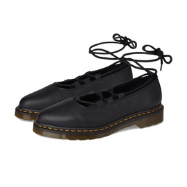 Dr. Martens Elphie Ii - Ballet Shoes for Women - Leather Insole and Lining - Tapered PVC Outsole Black UK 7 (US Women's 9) M