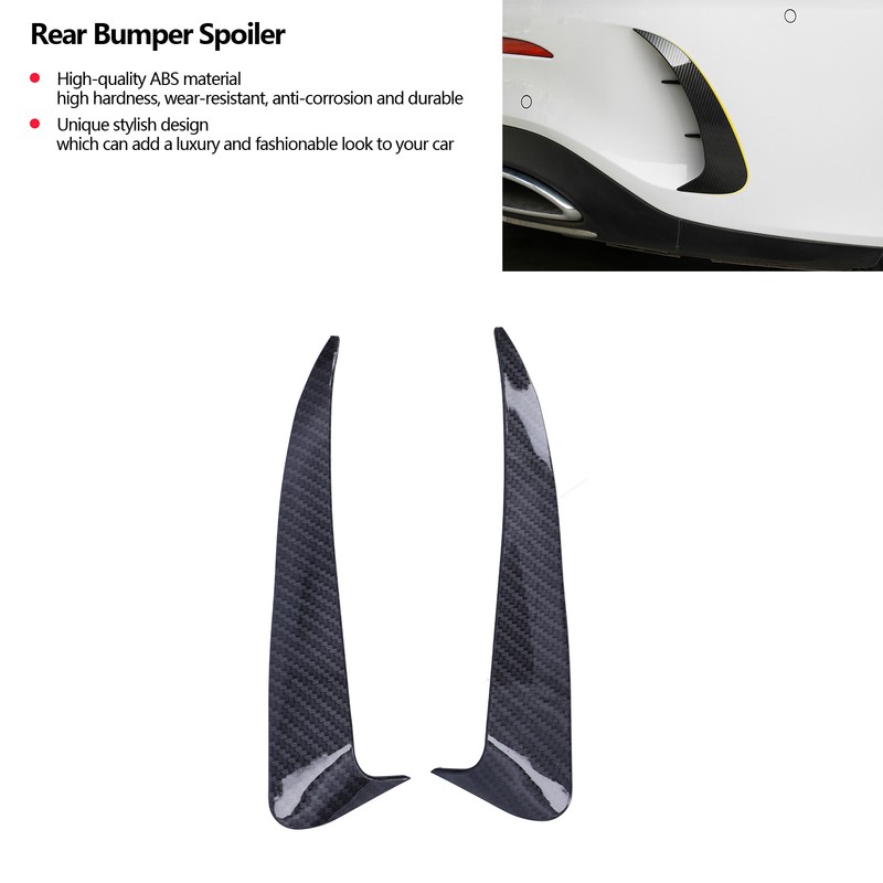 2pcs Rear Bumper Spoiler Side Canard Left Right Fit for