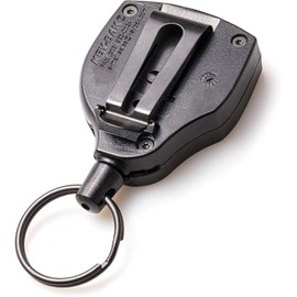 KEY-BAK Schlüsselrolle stabil Kevlarseil bis zu 15 Schlüssel mit Clip, schwarz, KB Super 48, 3.2x12.1x18