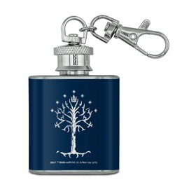 THE LORD OF THE RINGS Tree of Gondor Stainless Steel 1oz Mini Flask Key Chain