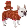 TONY HOBY Dog Pajamas, Puppy Pajamas Jumpsuit with Knit Stripe,