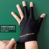 DILUSILK 2 pcs Anti Slip Billiard Glove 3 Fingers Show