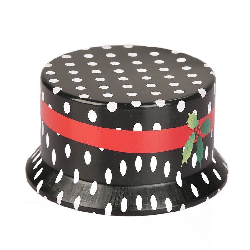 Christmas Candy Iron Box Roly Poly Design Santa Claus Snowman