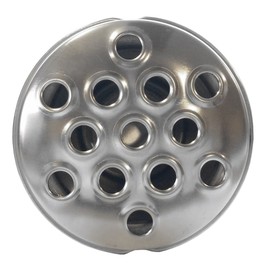 Bountiful Harvest Memorial 12cm tall 5 inch wide aluminium grave inserts for headstones and vases (1, Silver Top)