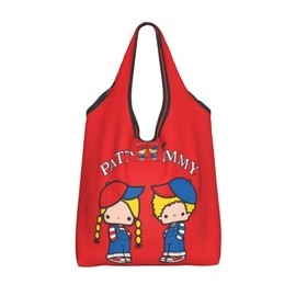IPKIKI Patty Jimmy Eco Bag, Chopping Bag, Handbag, Patty & Jimmy, Anime Tote Bag, Crossbody Canvas Bag, Large Capacity, Environmental Protection, Shoulder Bag, Cute Shoulder Bag, Travel Sports Bag,