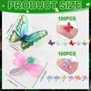 Yalikop 200 Pcs Mini Resin Butterflies Dragonflies Mushrooms Ladybugs Figurine