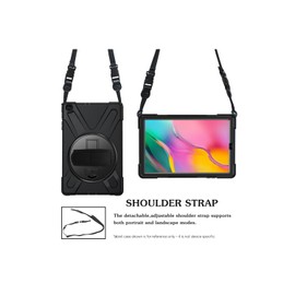 EIGER Peak Schutzhülle für Galaxy Tab A9, robust, um 360 Grad drehbarer Ständer