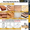 Akylin 4Pcs Wavy Edge Molding Router Bits,1/2" Shank,3/4",7/8",1-1/8",1-1/4" Cutting Height