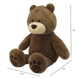 Animal Adventure®| Sqoosh2Poof™| Jumbo Plush Character Compressed Inside Small Box | 54" Bear