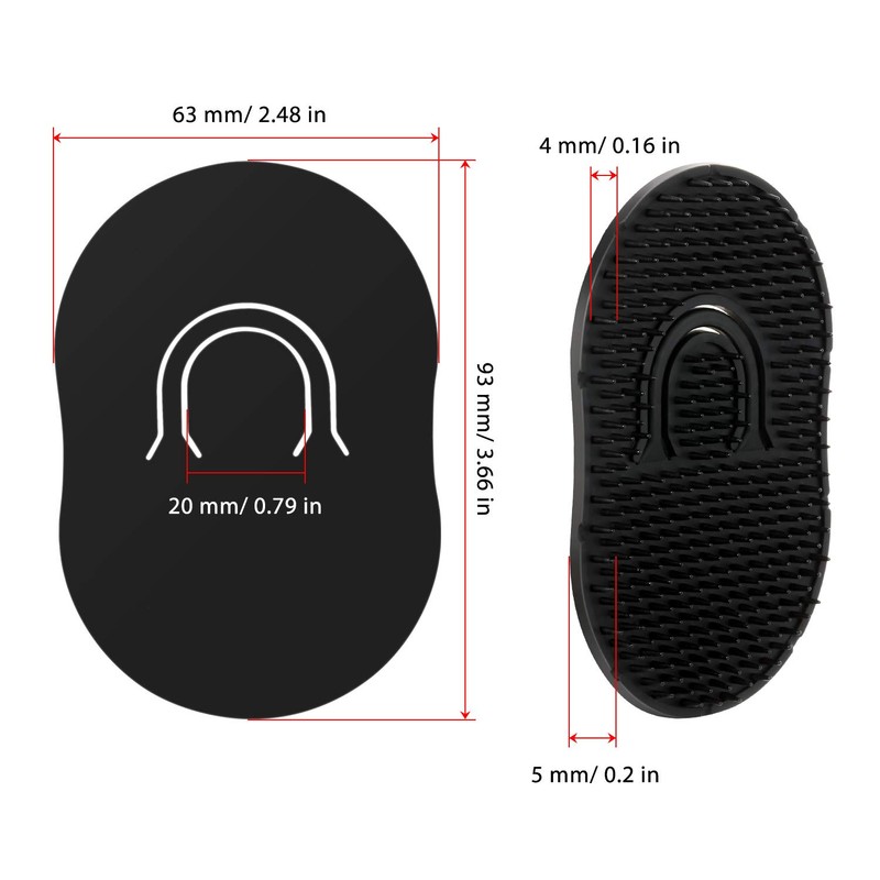 Boao 6 Packs Soft Portable Pocket Palm Combs, Shampoo Comb,