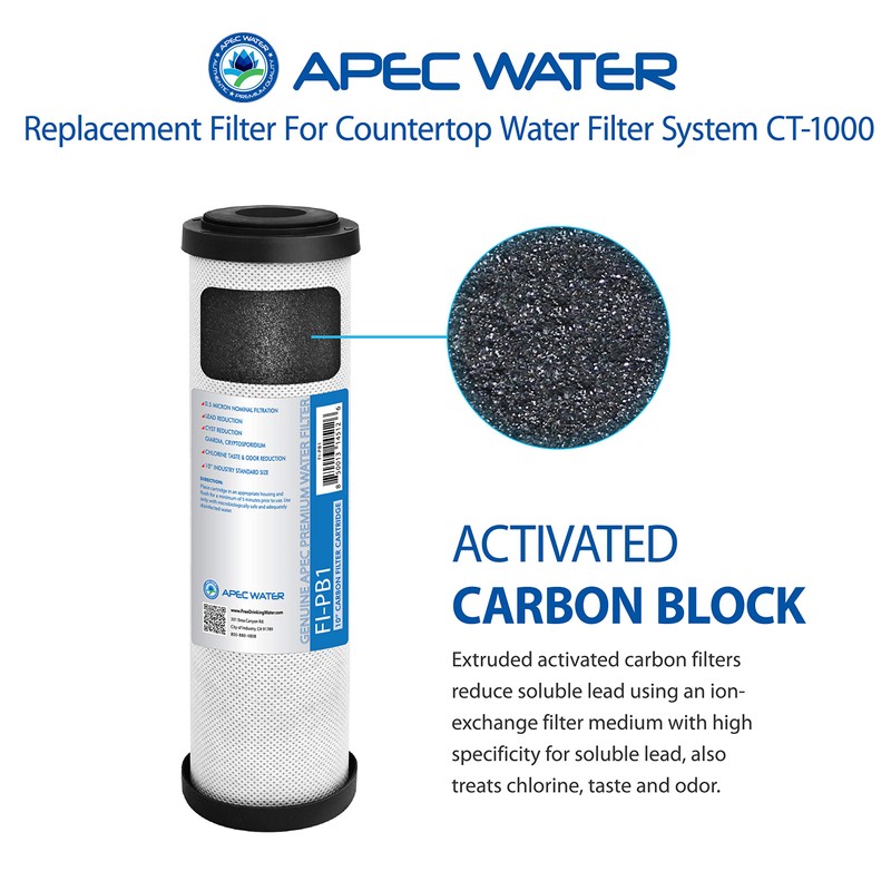 APEC Water Systems CT-1000 Countertop Drinking Water Filter System Replacement