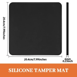 Ezebesta Coffee Tamper Mat for Portafilter - Silicone Tamping Pad -Espresso Machine Accessories (Black)