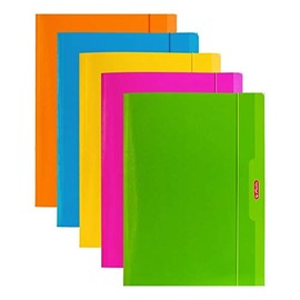 Herlitz® Colour Blocking A4 Briefcase with Elasticated Edging | Folder Organiser Protection | Practical Label | Universal | For Office School Study | Colour Mix