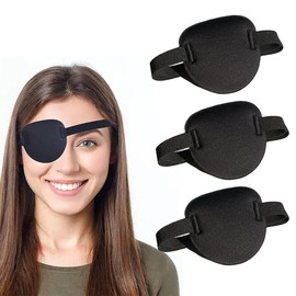 RAMGLYO Pack of 3 Medical Eye Patches for Adults and Children, Comfortable Eye Patches for Children, Left Right Eye, Post Surgery Recovery, Daily Use