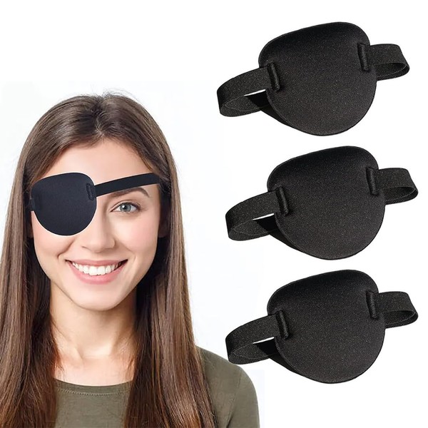 RAMGLYO Pack of 3 Medical Eye Patches for Adults and