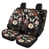 Bulopur Butterfly Floral Front and Rear Bench Protector Full Set