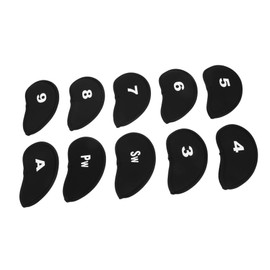 Sosoport 10pcs Set Golf Iron Headcovers Durable Cloth Golf Club Protection with Numbered Tags for Easy Identification Thick Iron Specific Design for Optimal Club Safety