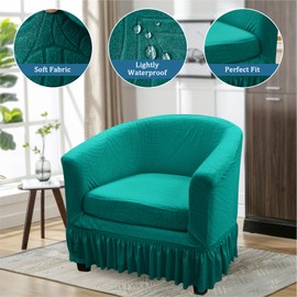 GOSTADY 2 Piece Club Chair Slipcover Stretch Barrel Armchair Chair Covers Slipcovers Soft Removable Washable Chair Covers Protectors for Living Room Chair Couch Covers