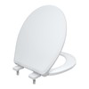 R&T Round Toilet Seat for Standard Toilet Bowl (16.5'') No-Slam