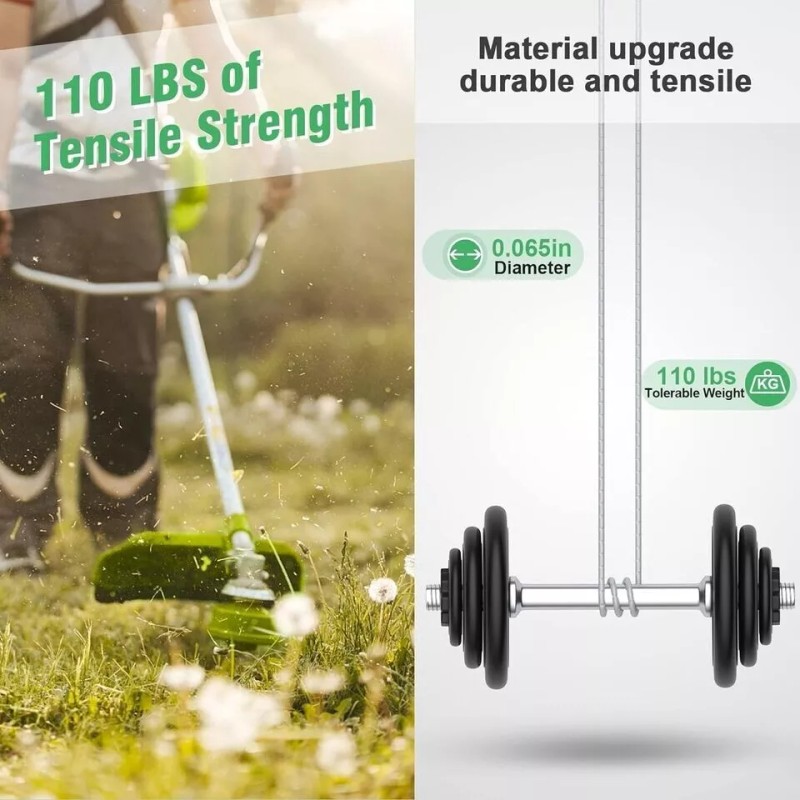 GreenWorks 7 PCS Dual Weed Wacker String Compatible with Greenworks