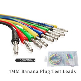 Cleqee 4mm Banana-Banana Plug Test Lead Kit with Alligator Clip on Insulation Cover Insulation Wire Piercing Probe for Multimeter Automotive Diagnostic Test