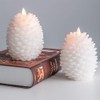 Wondise Pine Cone Flameless Flickering Candles with Remote and Timer,
