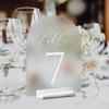 Frosted Arch Table Numbers for Wedding, 5x7 Inch Arched Acrylic