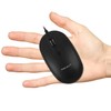 Macally Ucdynamouse-B, USB-C silent-click optical wired mouse with 3 buttons